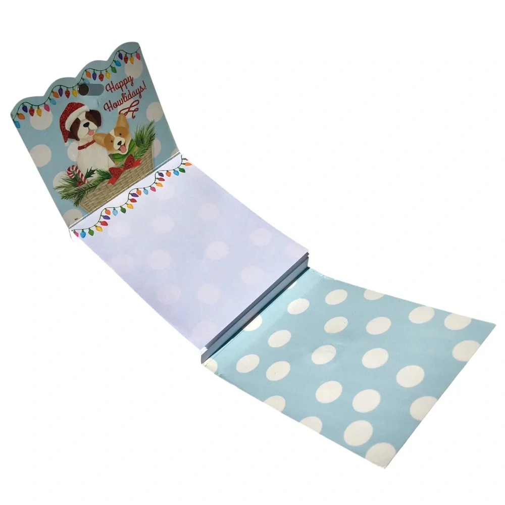 Molly & Rex Embellished Mini Dog Pocket Notepad ~ Happy Howlidays (61593)